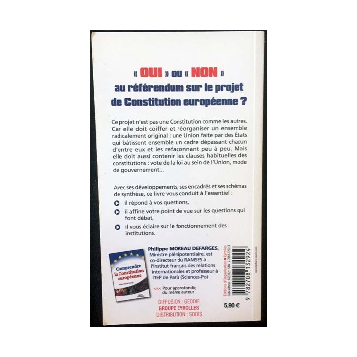 1. Constitution européenne - Voter en connaissance de cause de Philippe Moreau Defarges aux éditions d'Organisation