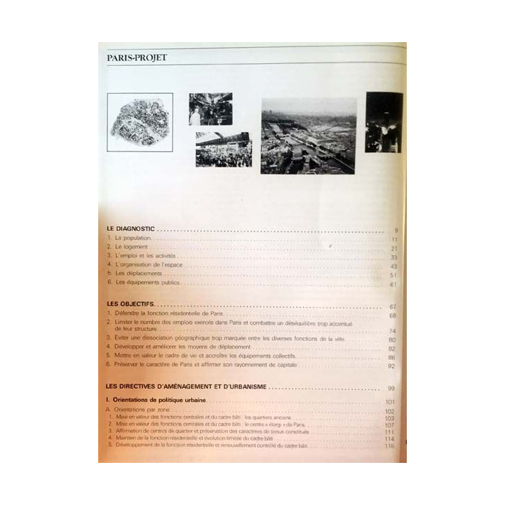 1. Paris projet numéro 19.20 Schema directeur d'aménagement et d'urbanisme de la ville de Paris
