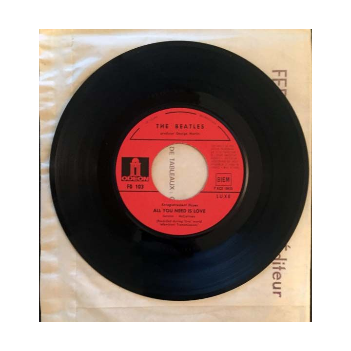 Disque 45 tours : The Beatles - Baby, you're a rich man / All you need is love