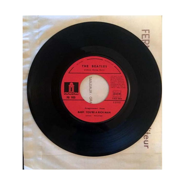 Disque 45 tours : The Beatles - Baby, you're a rich man / All you need is love