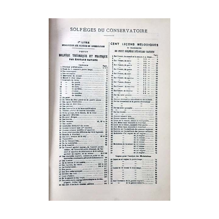 1. Solfèges du conservatoire de Cherubini, Catel, Gossec, Méhul, Langlé