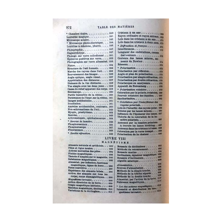 1. Traité de physique expérimentale et appliquée et de météorologie de A. Ganot aux éditions Chez Delagrave 1880