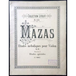 1. Mazas Etudes mélodiques pour Violon