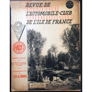 1. Revue de l'automobile-club de l'ile de France n°89 Septembre 1938