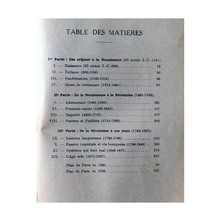 1. Histoire de Paris de René Héron de Villefosse aux éditions Littéraires & Artistiques