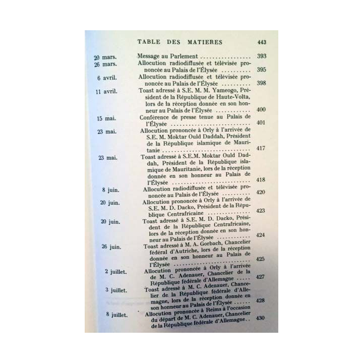 1. Discours et messages Tome 3 Avec le renouveau 1958 - 1962 de Charles de Gaulle aux éditions Plon