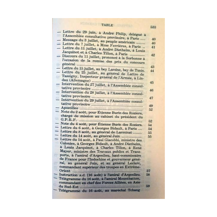 1. Lettres notes et carnets Mai 1945 - Juin 1951 de Charles de Gaulle aux éditions Plon