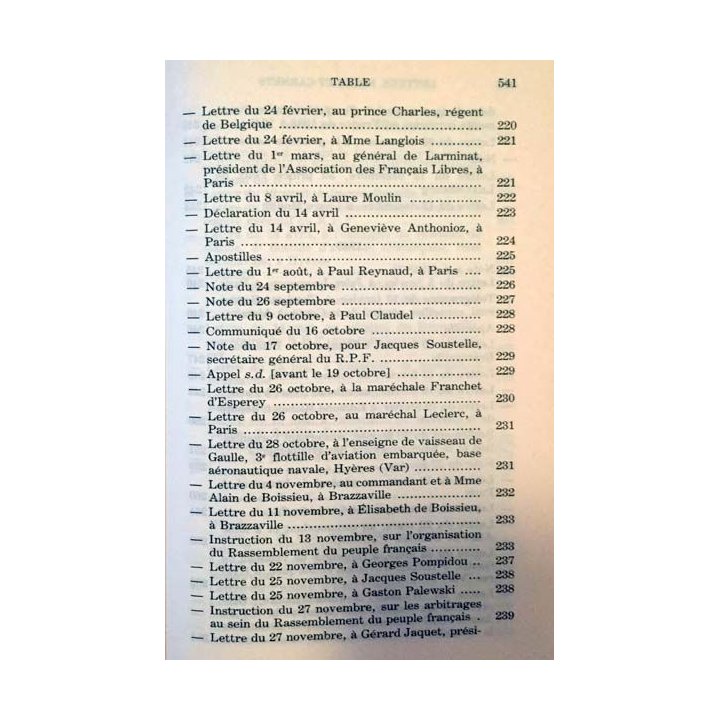 1. Lettres notes et carnets Mai 1945 - Juin 1951 de Charles de Gaulle aux éditions Plon