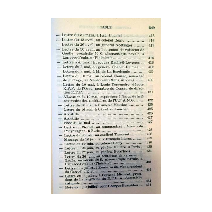 1. Lettres notes et carnets Mai 1945 - Juin 1951 de Charles de Gaulle aux éditions Plon
