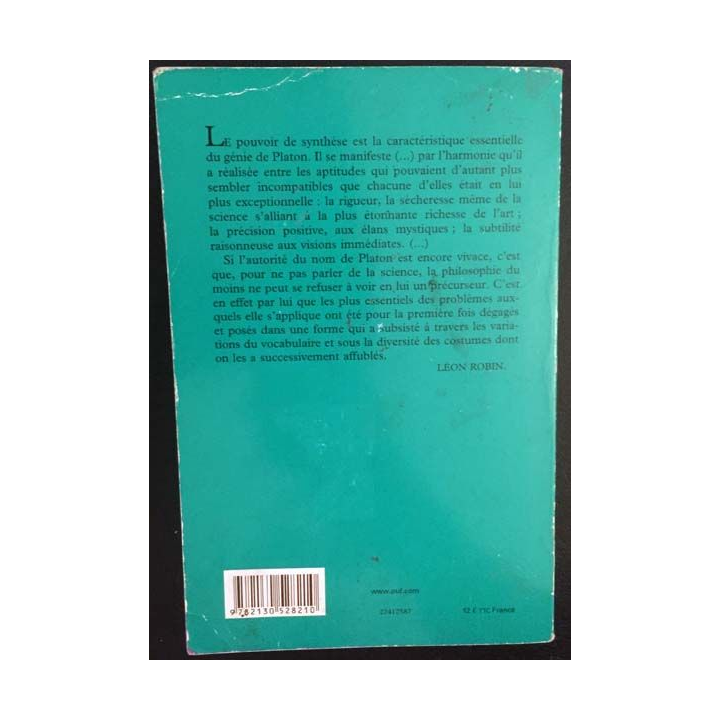 1. Platon de Léon Robin aux éditions Quadrige / Puf
