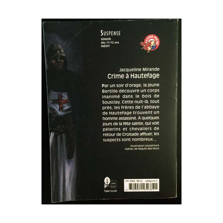1. Crime à Hautefage de Jacqueline Mirande aux éditions Flammarion