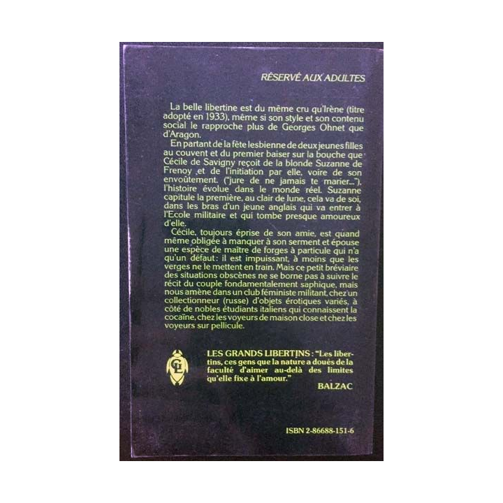 1. La belle libertine de Baron de Maschera aux éditions Le scarabée d'or