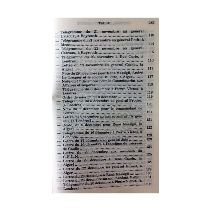 1. Lettres notes et carnets Juin 1943 - Mai 1945 de Charles de Gaulle aux éditions Plon