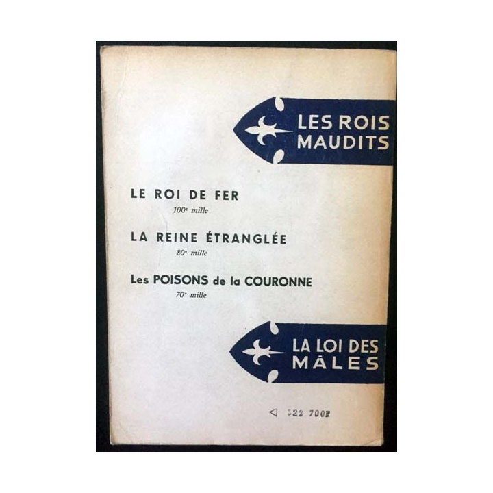 1. Les Rois Maudits Tome 4 La loi des mâles de Maurice Druon aux éditions Del Duca