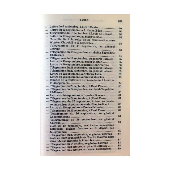 1. Lettres notes et carnets Juillet 1941 - Mai 1943 de Charles de Gaulle aux éditions Plon