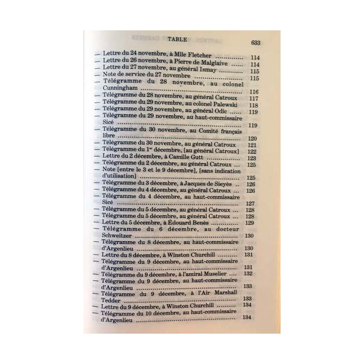 1. Lettres notes et carnets Juillet 1941 - Mai 1943 de Charles de Gaulle aux éditions Plon