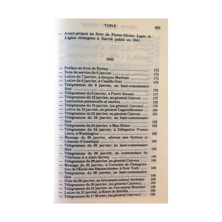 1. Lettres notes et carnets Juillet 1941 - Mai 1943 de Charles de Gaulle aux éditions Plon