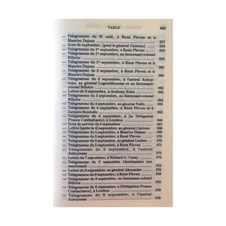 1. Lettres notes et carnets Juillet 1941 - Mai 1943 de Charles de Gaulle aux éditions Plon