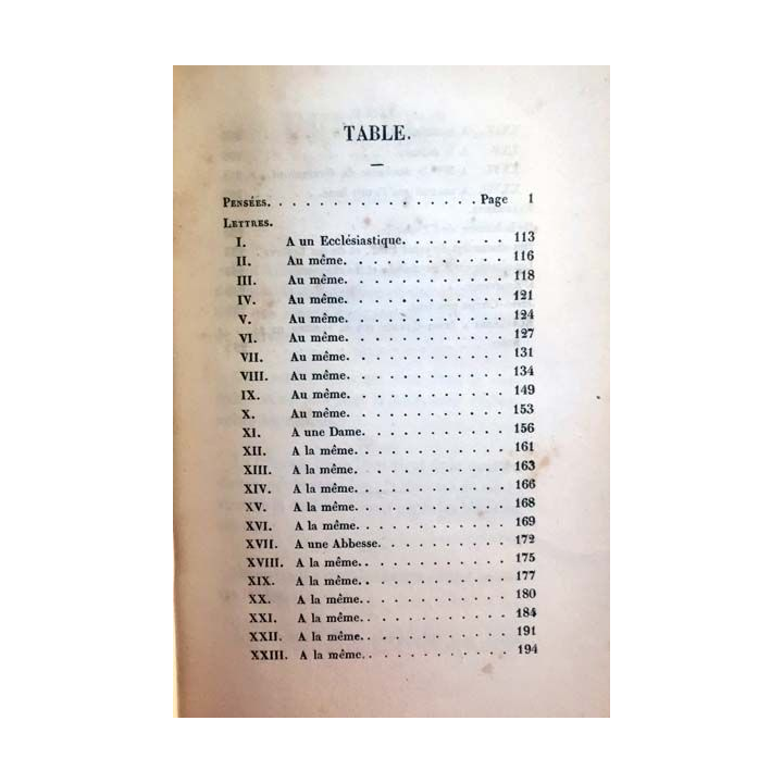 1. Pensées de Quesnel, Lettres et fragments de ses Écrits de Piété aux éditions Chez L.-R Delay 1842