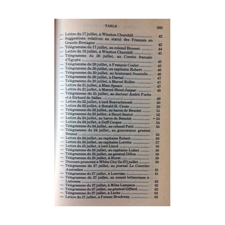1. Lettres notes et carnets Juin 1940 - Juillet 1941 de Charles de Gaulle aux éditions Plon