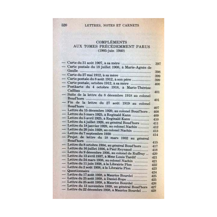 1. Lettres notes et carnets Juin 1940 - Juillet 1941 de Charles de Gaulle aux éditions Plon