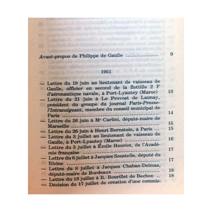 1. Lettres notes et carnets Juin 1951 - Mai 1958 de Charles de Gaulle aux éditions Plon