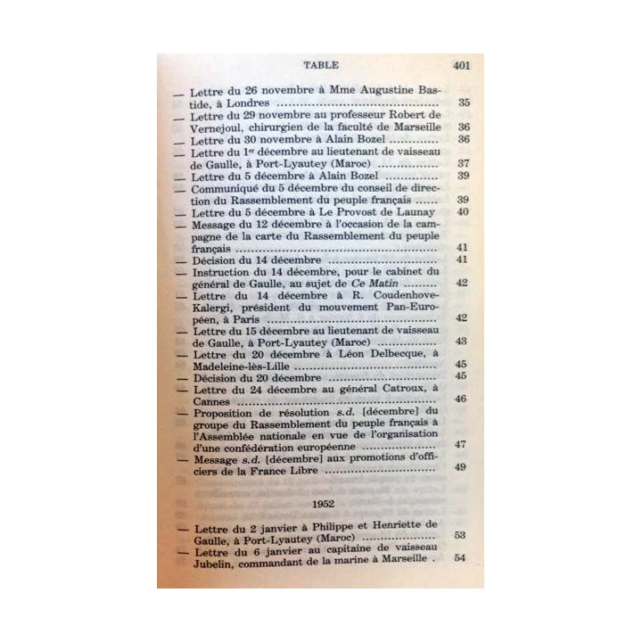 1. Lettres notes et carnets Juin 1951 - Mai 1958 de Charles de Gaulle aux éditions Plon