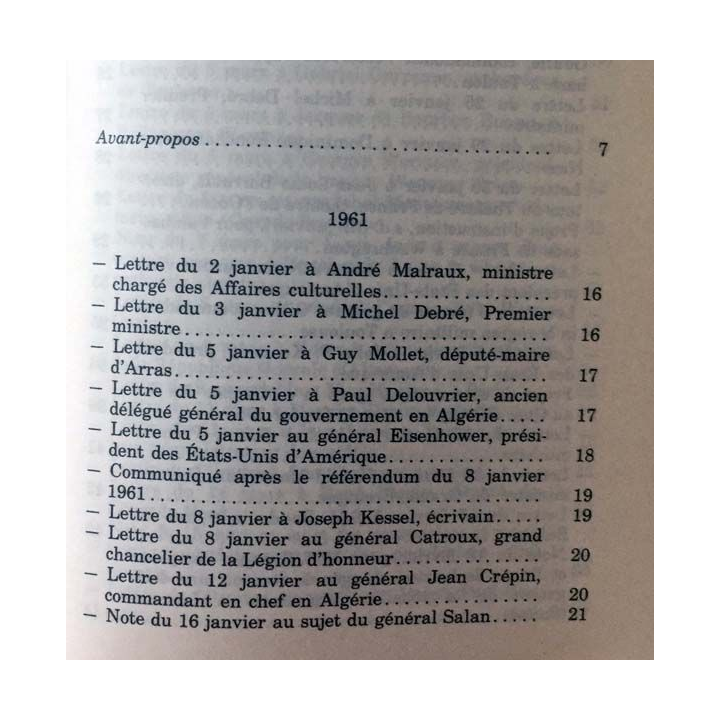 1. Lettres notes et carnets Janvier 1961 - Décembre 1963 de Charles de Gaulle aux éditions Plon