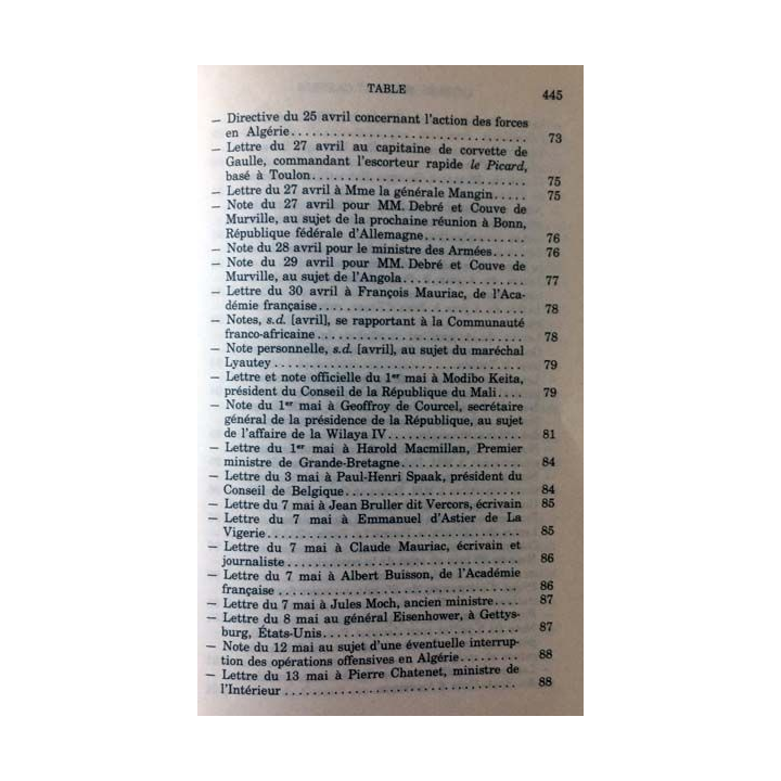 1. Lettres notes et carnets Janvier 1961 - Décembre 1963 de Charles de Gaulle aux éditions Plon