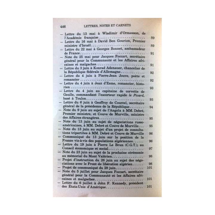 1. Lettres notes et carnets Janvier 1961 - Décembre 1963 de Charles de Gaulle aux éditions Plon
