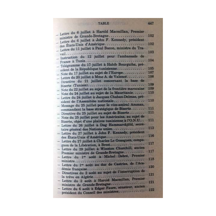 1. Lettres notes et carnets Janvier 1961 - Décembre 1963 de Charles de Gaulle aux éditions Plon