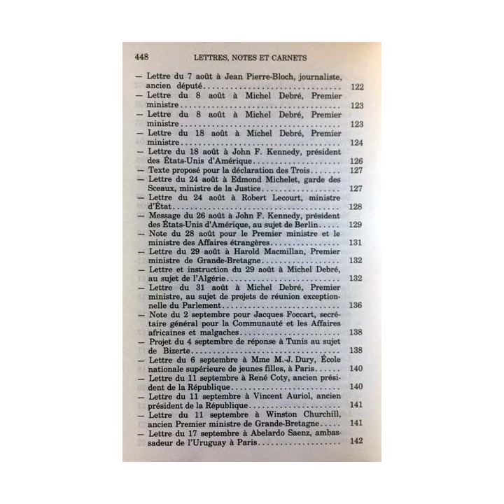1. Lettres notes et carnets Janvier 1961 - Décembre 1963 de Charles de Gaulle aux éditions Plon