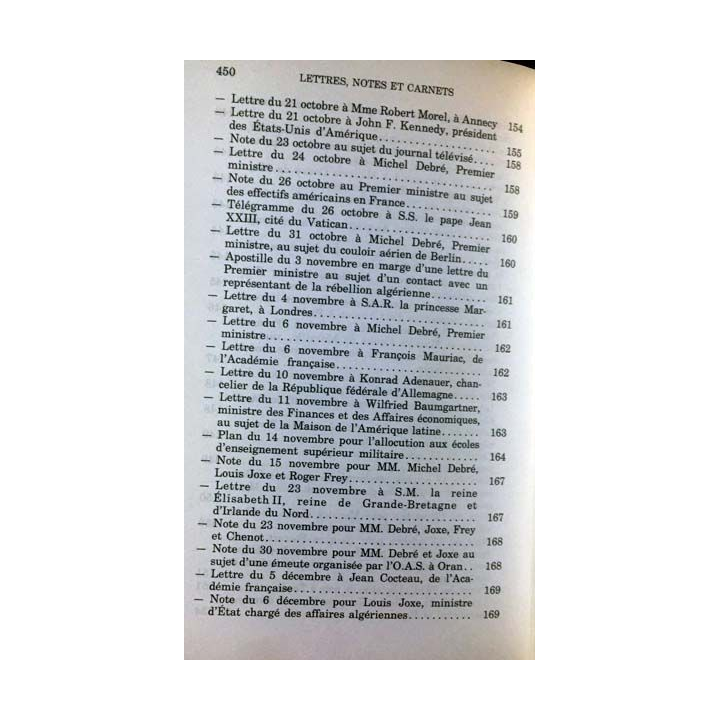 1. Lettres notes et carnets Janvier 1961 - Décembre 1963 de Charles de Gaulle aux éditions Plon
