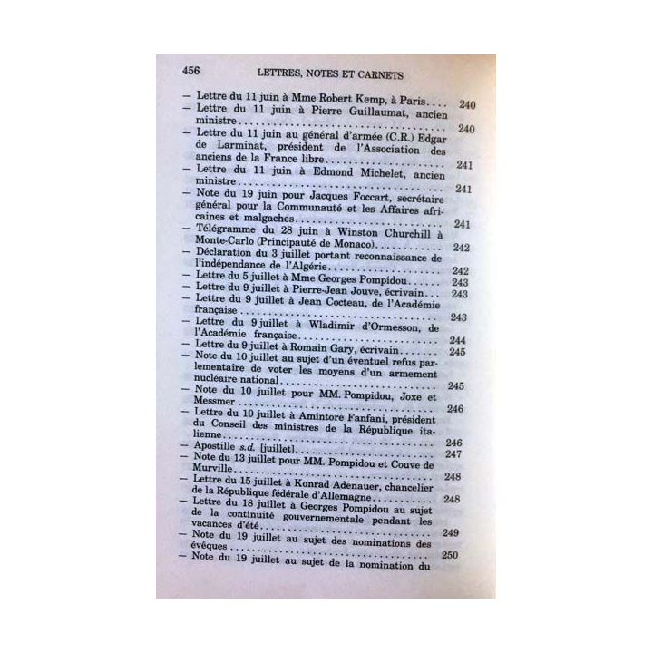 1. Lettres notes et carnets Janvier 1961 - Décembre 1963 de Charles de Gaulle aux éditions Plon