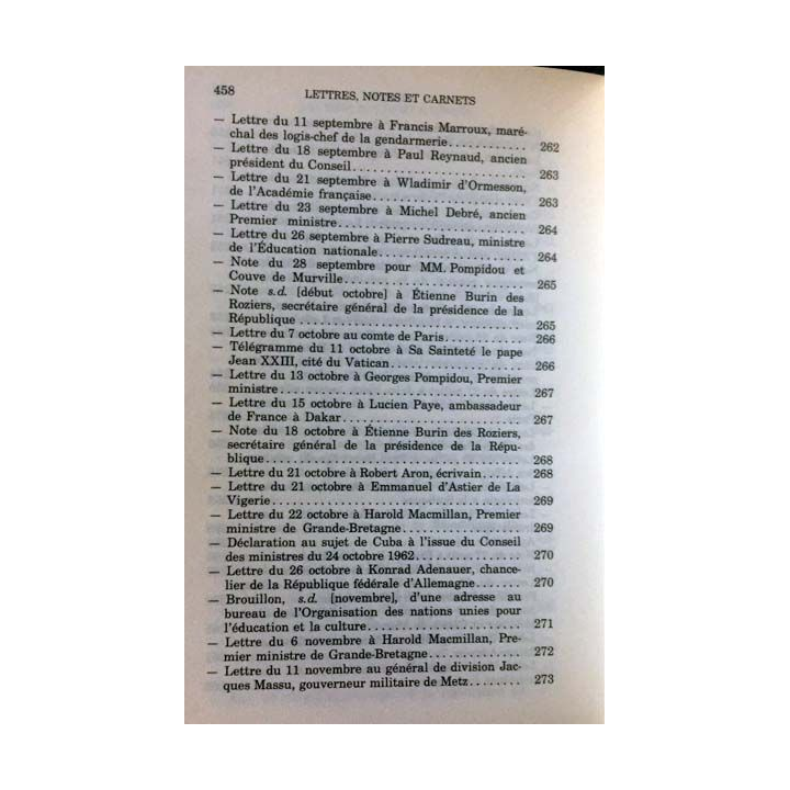 1. Lettres notes et carnets Janvier 1961 - Décembre 1963 de Charles de Gaulle aux éditions Plon