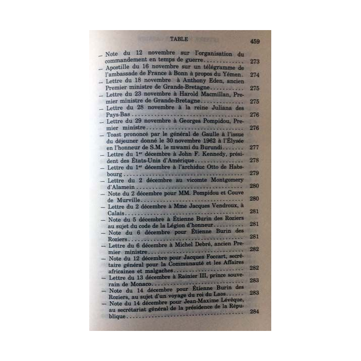 1. Lettres notes et carnets Janvier 1961 - Décembre 1963 de Charles de Gaulle aux éditions Plon