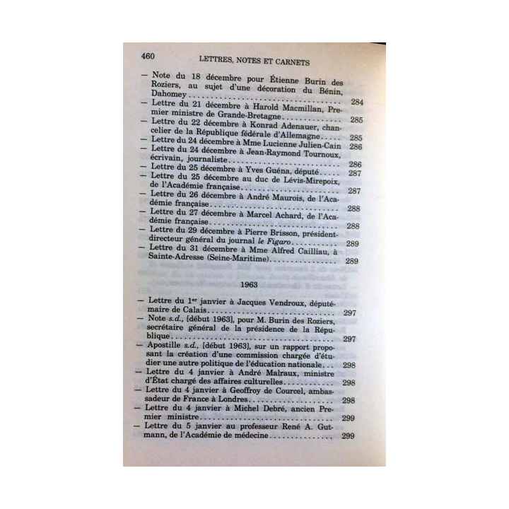 1. Lettres notes et carnets Janvier 1961 - Décembre 1963 de Charles de Gaulle aux éditions Plon