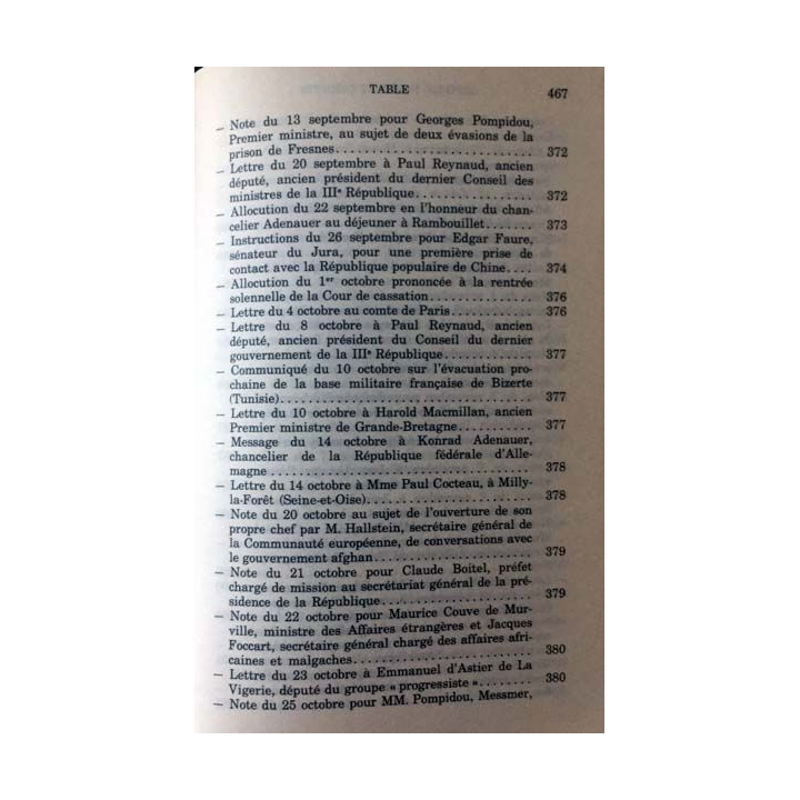 1. Lettres notes et carnets Janvier 1961 - Décembre 1963 de Charles de Gaulle aux éditions Plon