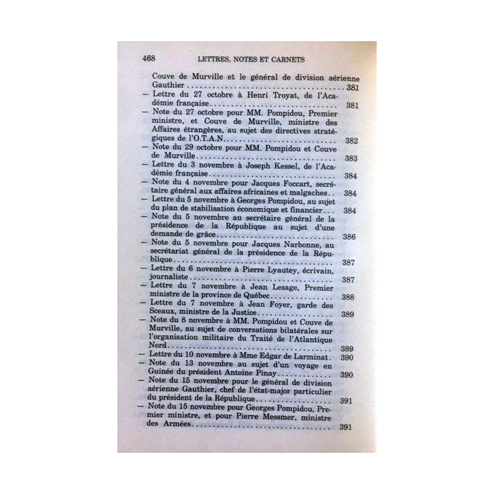 1. Lettres notes et carnets Janvier 1961 - Décembre 1963 de Charles de Gaulle aux éditions Plon