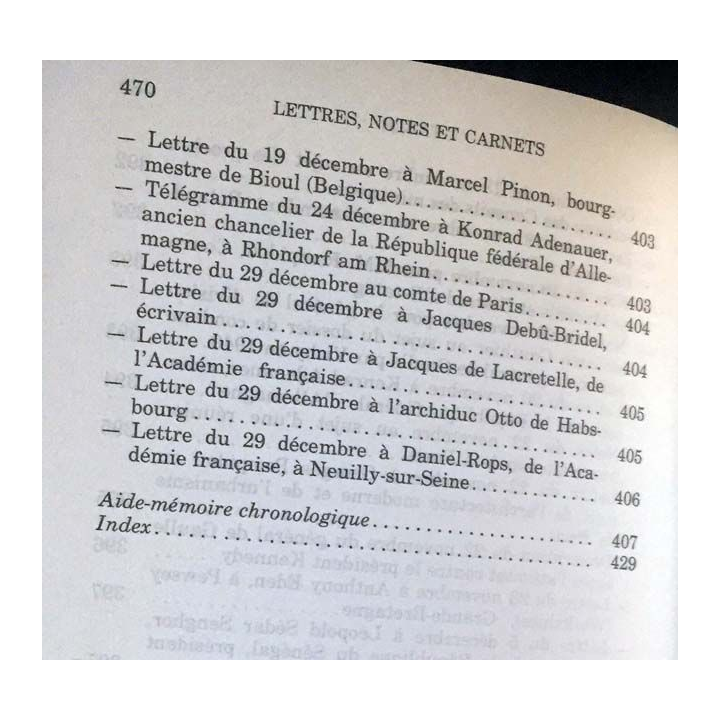 1. Lettres notes et carnets Janvier 1961 - Décembre 1963 de Charles de Gaulle aux éditions Plon