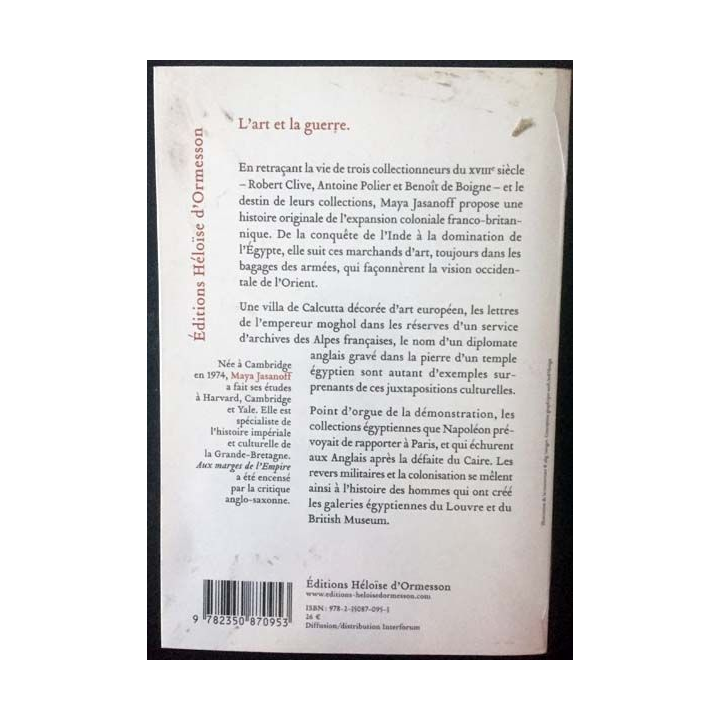 1. Aux marges de l'Empire de Maya Jasanoff aux éditions Héloïse d'Ormesson