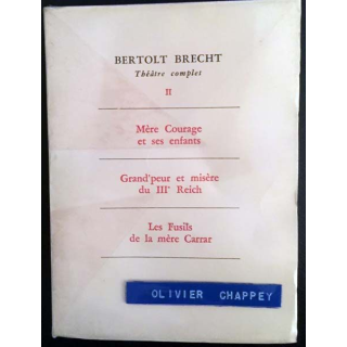 1. Bertolt Brecht Théâtre complet II aux éditions L'arche