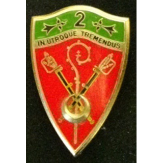 insigne du 2° régiment de chasseurs de fabrication Delsart G.2263