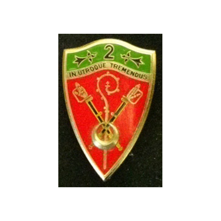 insigne du 2° régiment de chasseurs de fabrication Delsart G.2263