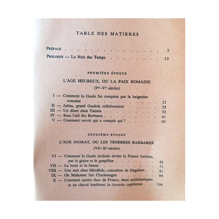 1. L'histoire de France racontée à Juliette de Jean Duché aux éditions Amiot Dumont