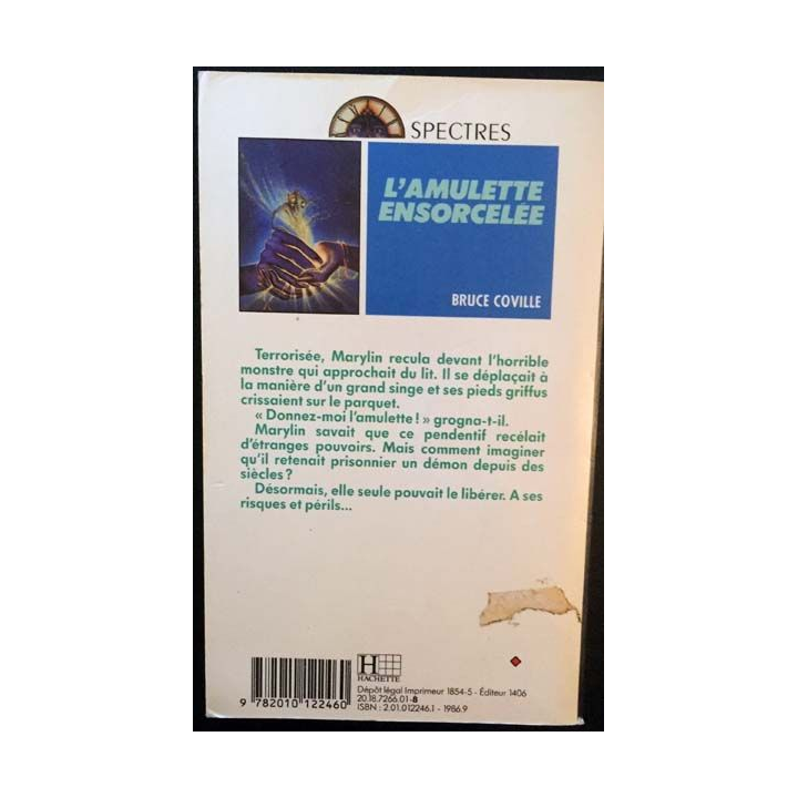 1. L'amulette ensorcelée de Bruce Coville aux éditions Haute tension