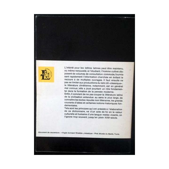 1. Dictionnaire de la littérature latine de Raymond Chevallier aux éditions librairie Larousse