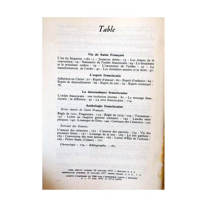1. St François d'assise et l'esprit franciscain aux éditions du Seuil