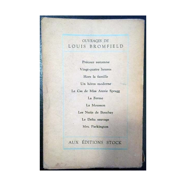 1. Mrs. Parkington de Louis Bromfield aux éditions Stock