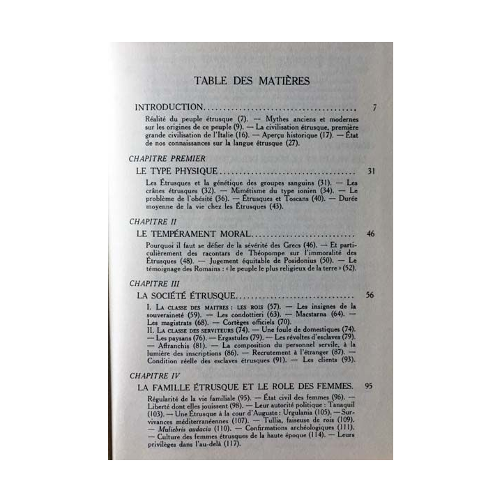 1. La vie quotidienne chez les étrusques de Jacques Heurgon aux éditions Hachette